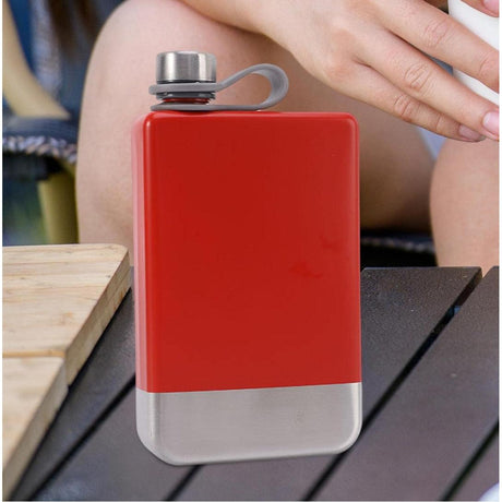 Portable Stainless Steel Whisky Hip Flask Red