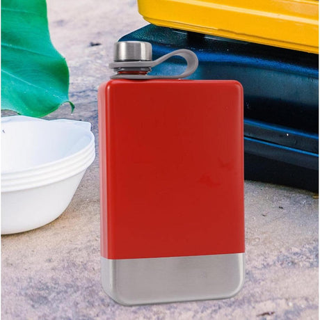 Portable Stainless Steel Whisky Hip Flask Red