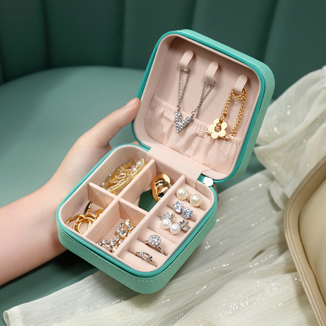 Portable Travel Storage Organizer Jewelry Case