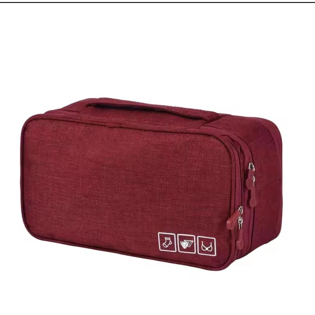Portable Travel Undergarment Organizer – Multi-Compartment Storage Pouch for Bras, Panties & Toiletries (Large Size) Travel Accessories Travel Pouches