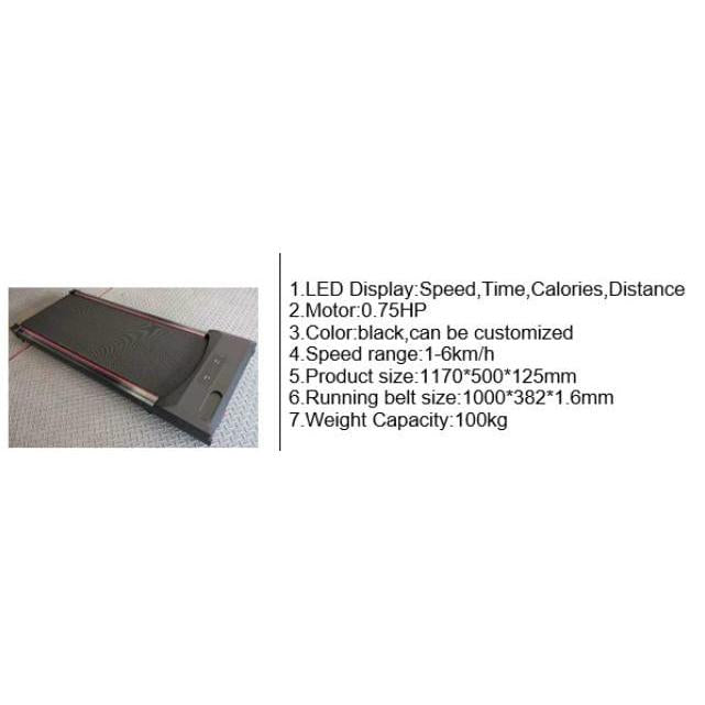 Portable Ultra-Thin Electric Treadmill with LED Display for Home