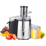 Power Juicer 850W | Stainless Steel Centrifugal Juice Extractor with Large 65mm Feed Chute | for Whole Fruits & Vegetables