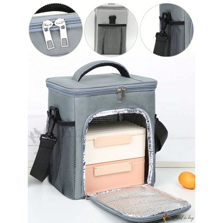 Premium 2-Compartment Insulated Lunch Bag Spacious, Crossbody Cooler Design Ideal for Work, Office & Outdoor Use