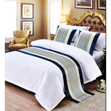 Premium European Style Embroidered Bed Runner with Pillow Cases