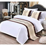 Premium European Style Embroidered Bed Runner with Pillow Cases