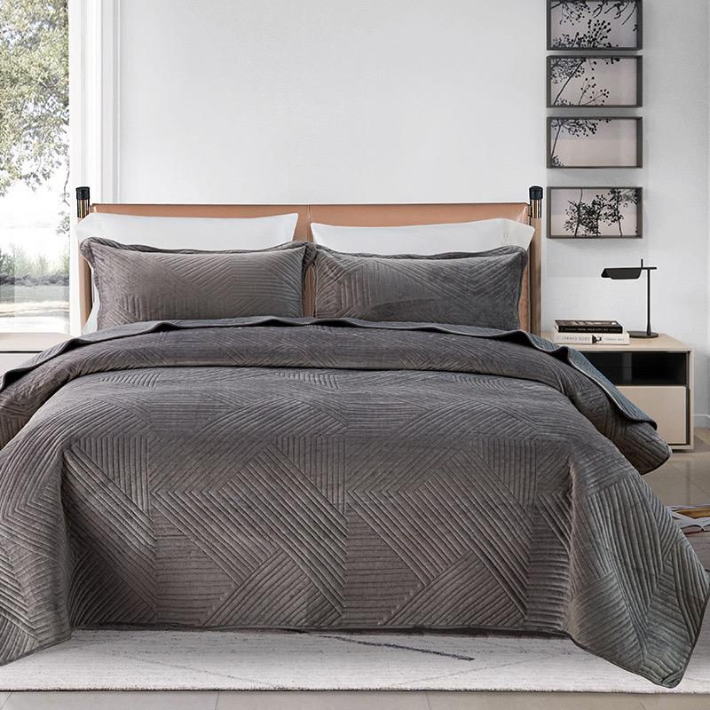 Premium Large Bed Spread Cover Set with Pillowcases Fits 6x6 to 7x8 Beds