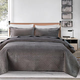 Premium Large Bed Spread Cover Set with Pillowcases Fits 6x6 to 7x8 Beds