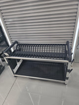 Premium Quality 2-Tier Aluminium Dish Drainer 60.9×34.2×26.7cm