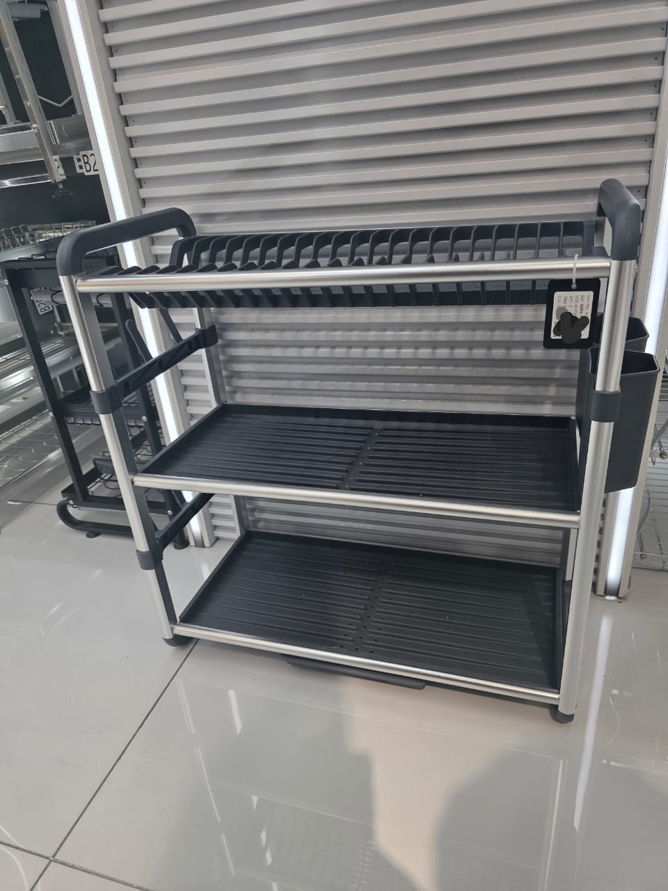 Premium Quality 3-Tier Aluminium Dish Drainer 60.9×57.2×26.7cm