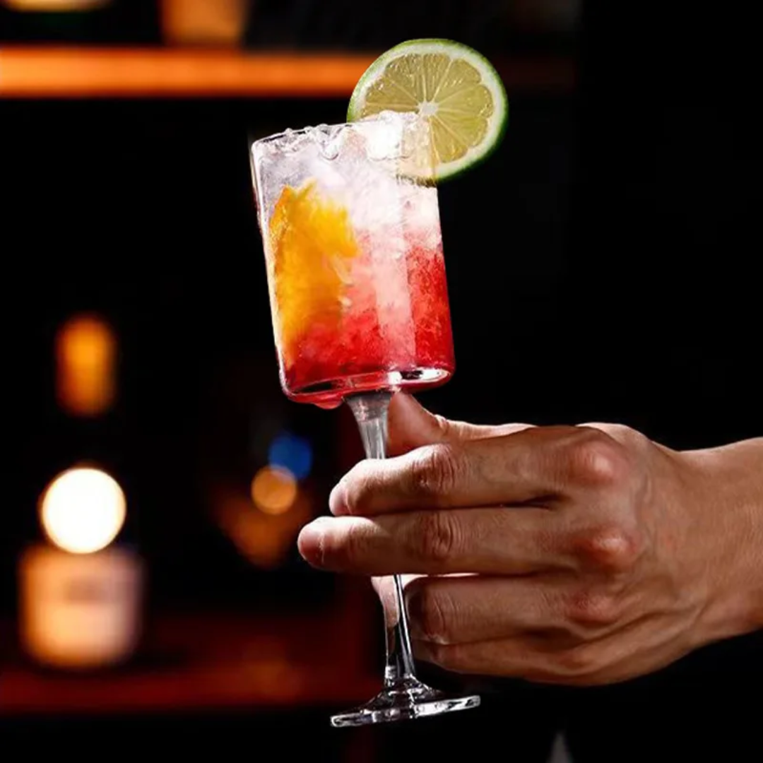 Premium Quality Champagne Flutes | 450ml Capacity | Clear & Gold Color