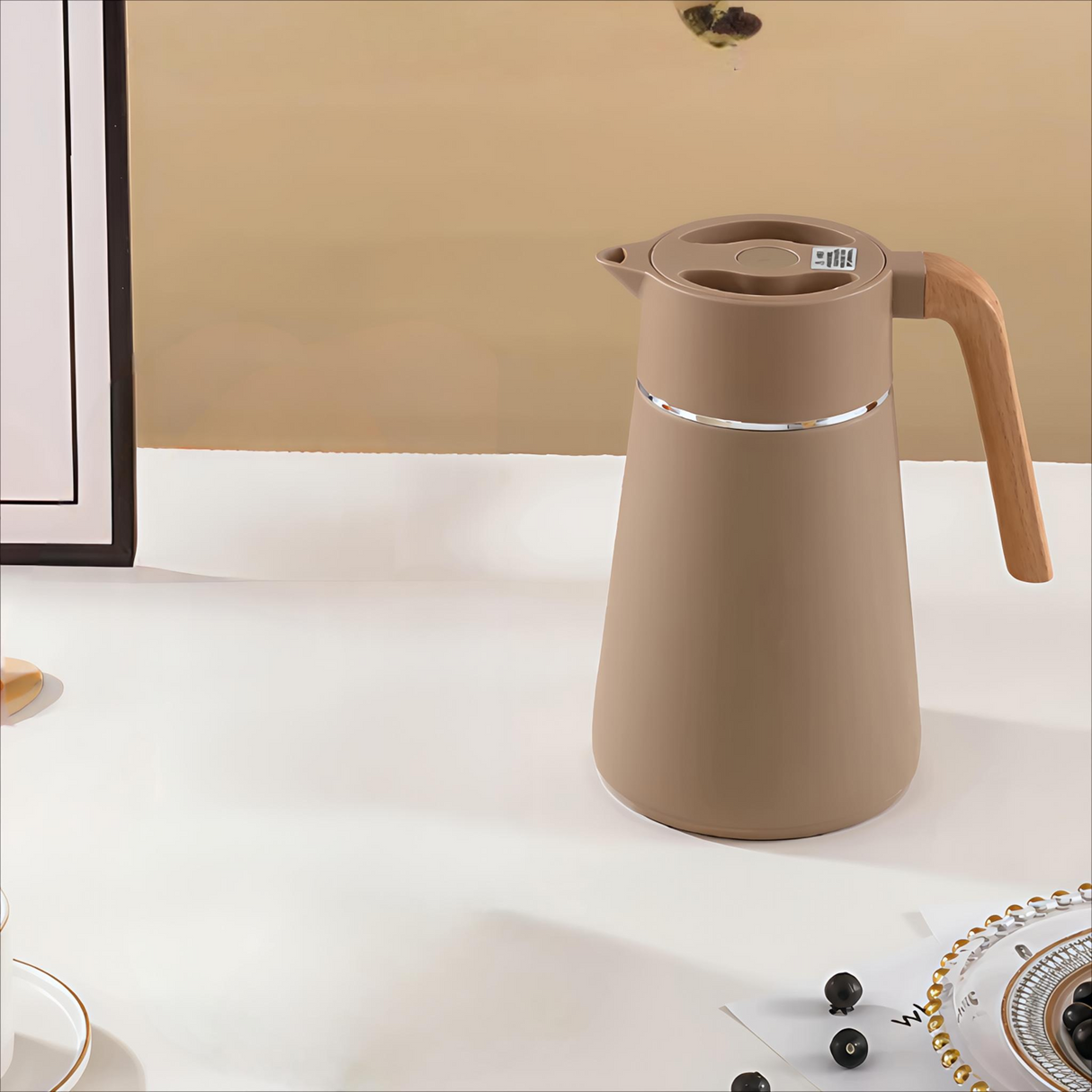 Premium Quality Double Wall Copper Plated Thermal Vacuum Flask with Filter – 1.5L