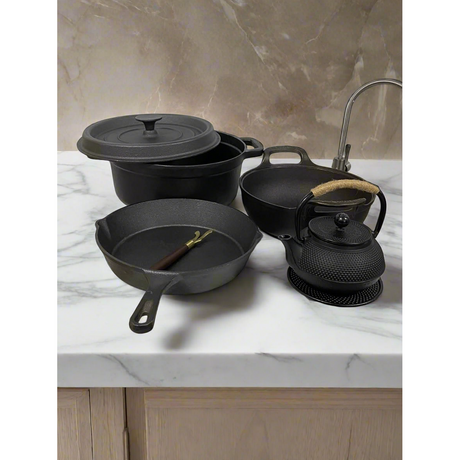 Premium Quality Heavy-Duty Cast Iron Cookware Set Healthy & Durable Cookware