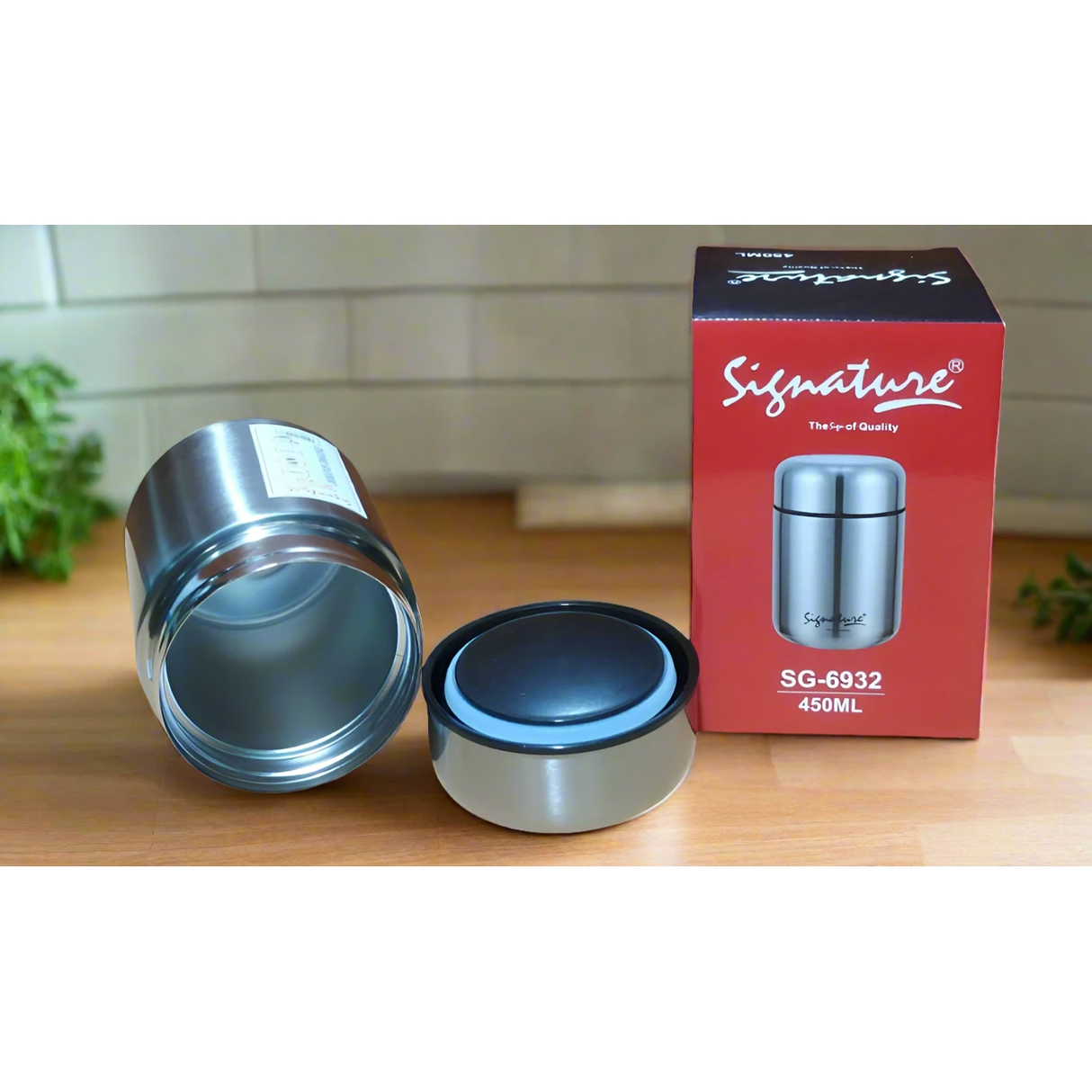 Premium Quality Signature Stainless Steel Vacuum Food Jar 450ml. Thermoses