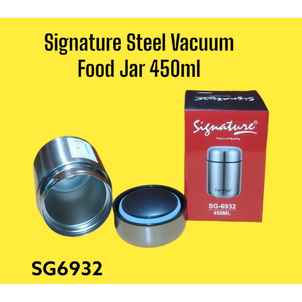 Premium Quality Signature Stainless Steel Vacuum Food Jar 450ml. Thermoses