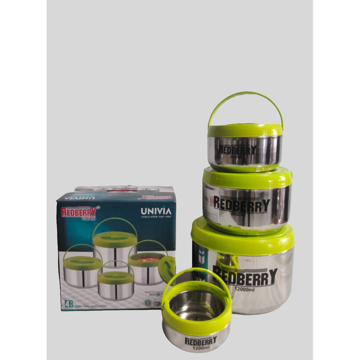 Premium Range of Stainless Steel Insulated Hotpot - UNIVIA 4pcs Set