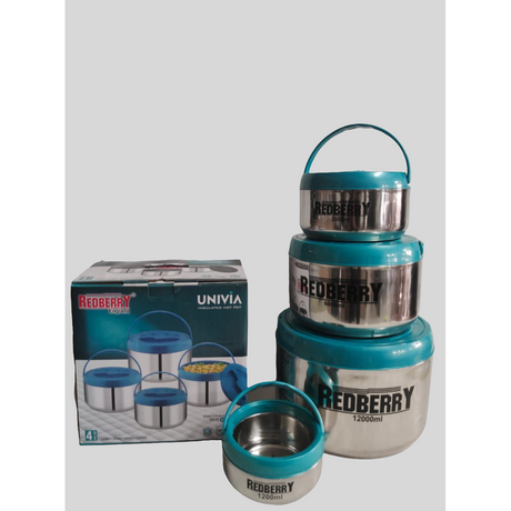 Premium Range of Stainless Steel Insulated Hotpot - UNIVIA 4pcs Set