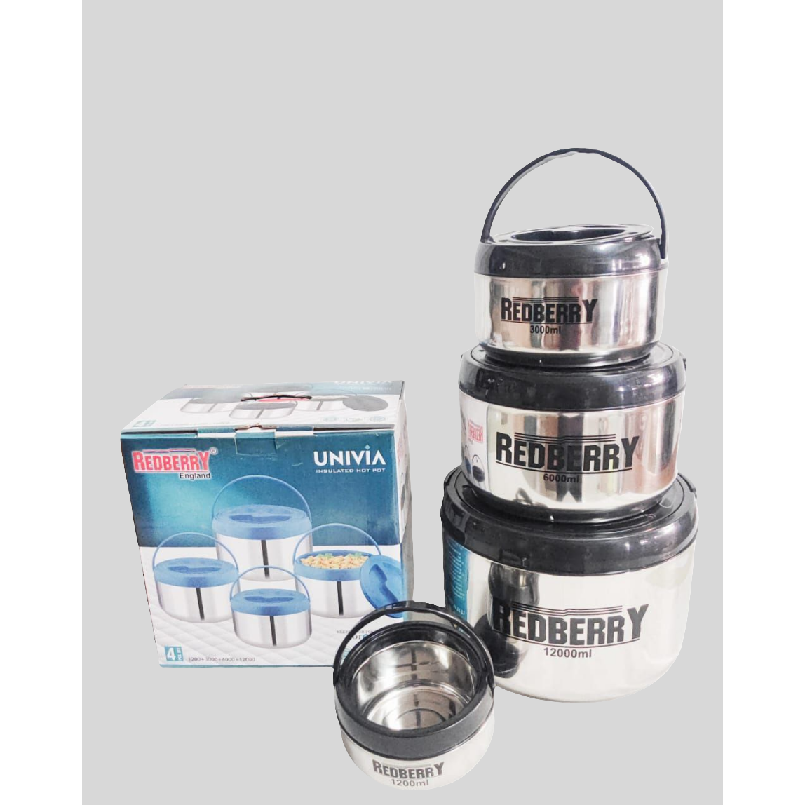 Premium Range of Stainless Steel Insulated Hotpot - UNIVIA 4pcs Set