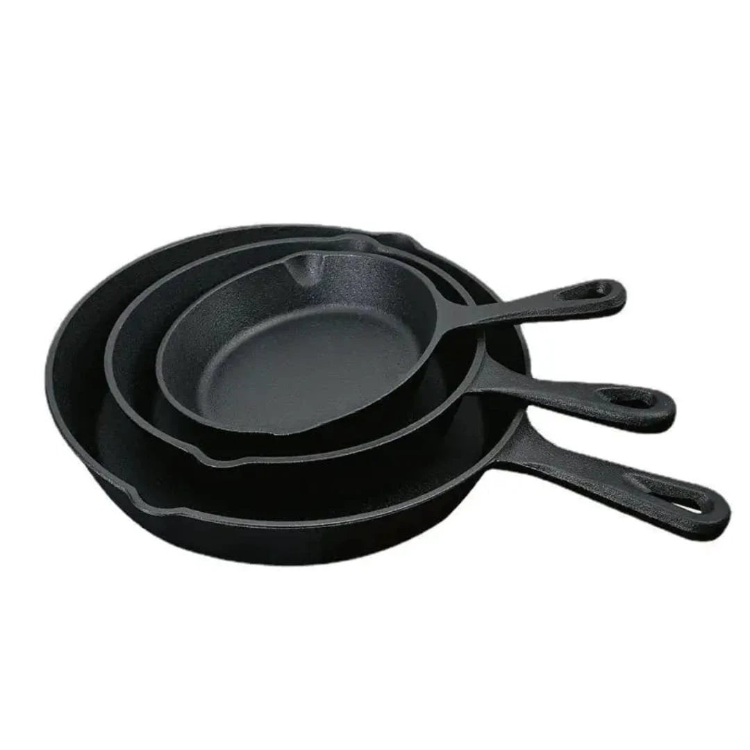 Preseasoned Cast Iron Cook,Bake & Serve Set Heavy Duty 10 Piece Collection Cookware Sets