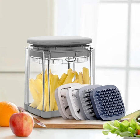 Press-Type Vegetable Cutter French Fries, Onion & Carrot Dicer Multi-functional Kitchen Gadget