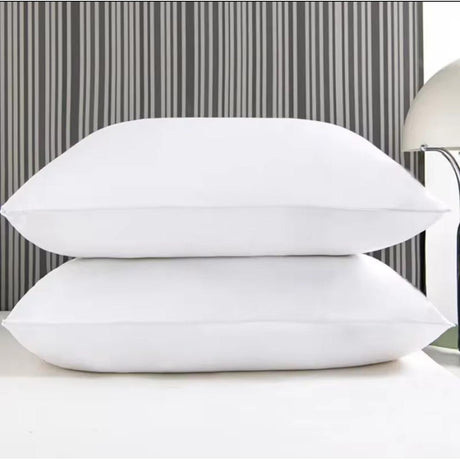 Printed Hollow Bed Pillows Soft Microfiber Compressed Pair
