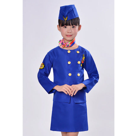 Professional Children’s Air Hostess Cosplay Costume – Flight Attendant Fancy Dress