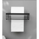 Punch Free Storage Rack for Toilet Paper & Towel Box | Strong Adhesive 18.5cmx14cmx5.5cm