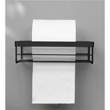 Punch Free Storage Rack for Toilet Paper & Towel Box | Strong Adhesive 18.5cmx14cmx5.5cm