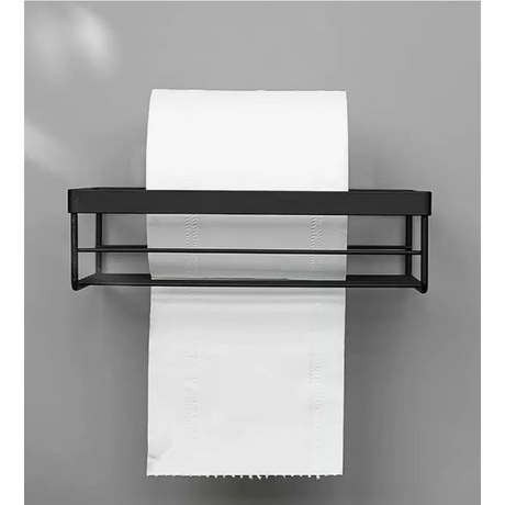 Punch Free Storage Rack for Toilet Paper & Towel Box | Strong Adhesive 18.5cmx14cmx5.5cm