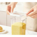 Quality Airtight Stackable Acrylic Cereal Containers | 2300ml, 15x8x24.3cm Storage Containers Food Storage Containers