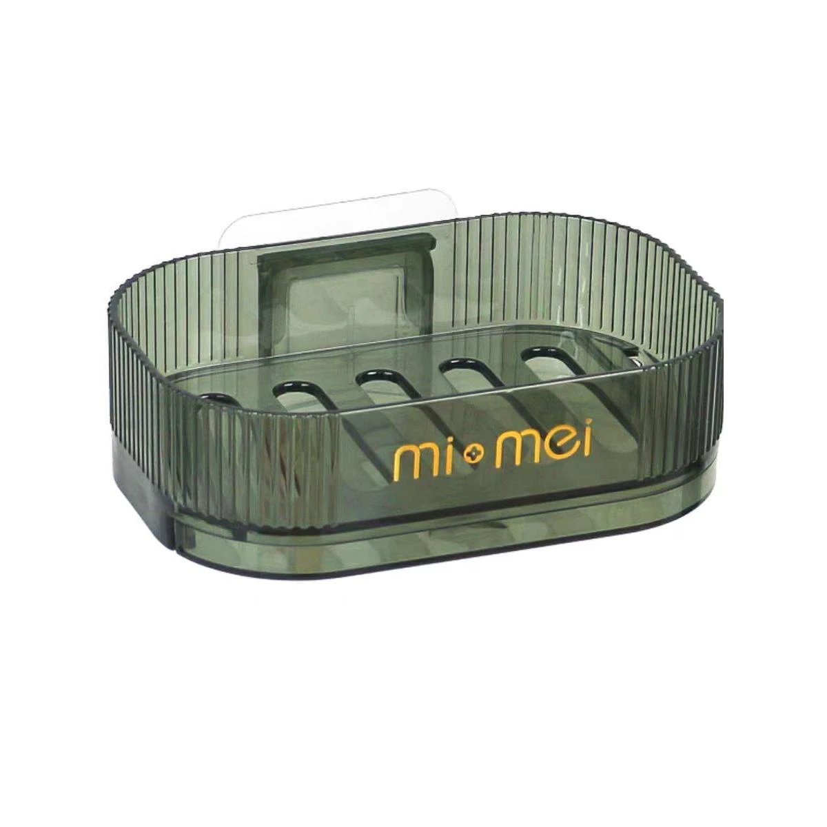 Quality Wall Mounted Soap Dish Acrylic with Removable Draining Rack, Self Adhesive Installation Bathroom Soap Dishes & Holders