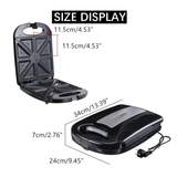 Rashnik RN 1711 Sandwich Maker 4 Slice, Nonstick Plates, Cool Touch Handle.