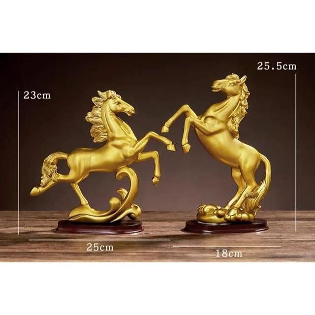 Rearing Horse Gold Decor | Elegant Home Accent - Two Designs Available Living Room Decor Figurines