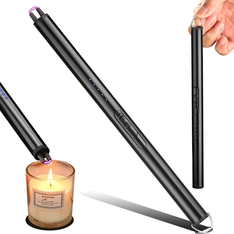 Rechargeable Electric Lighter Windproof & Flameless Design Kitchen Accessories Metal Lighters