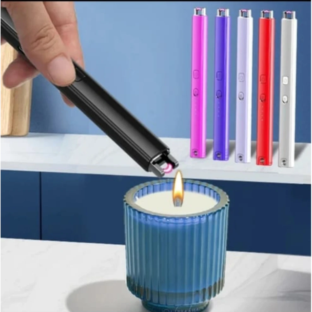 Rechargeable Electric Lighter Windproof & Flameless Design Kitchen Accessories Metal Lighters