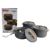 Redberry Plastic Designer Hotpot | "Concord" 3Piece Set | 2400ml, 3000ml, 3600ml | Durable Plastic with Sophisticated Finish