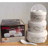 Redberry Plastic Designer Hotpot | "Ebony" 3 Piece Set | 2000ml, 4000ml, 6000ml | Durable Plastic with Sophisticated Finish