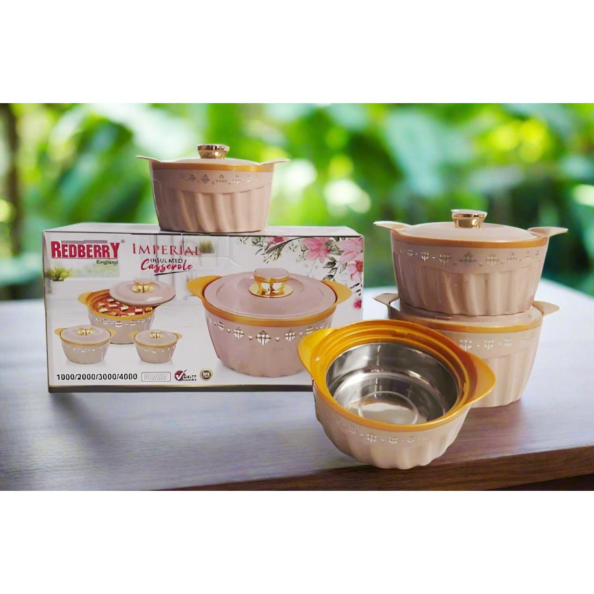 Redberry Plastic Designer Hotpot - "Imperial" 4pcs Set