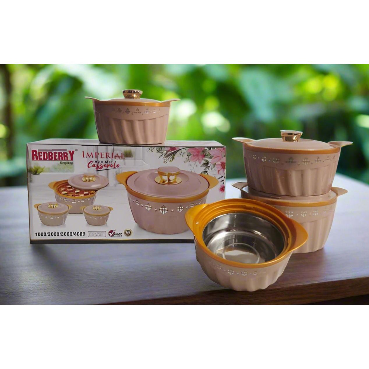 Redberry Plastic Designer Hotpot - "Imperial" 4pcs Set