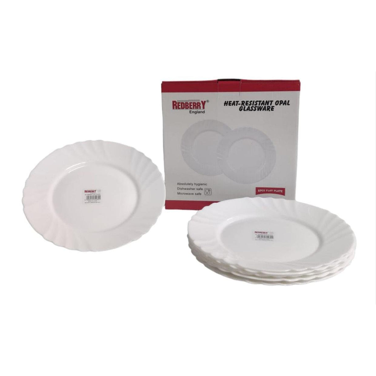 Redberry Premium 7.5" Spin Side Plate |Plain Design, Elegant Porcelain Side Plate for Dining