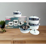 Redberry Premium Oriental Plastic Designer Hotpot Set | 4 Piece Set | Sizes 1500/2000/3000/4000ml