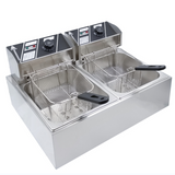 Redberry Premium Range Electric Fryer | Double 6 Litres | Dual Basket Stainless Steel Fryer