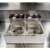 Redberry Premium Range Electric Fryer | Double 6 Litres | Dual Basket Stainless Steel Fryer