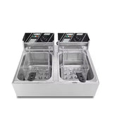 Redberry Premium Range Electric Fryer | Double 6 Litres | Dual Basket Stainless Steel Fryer