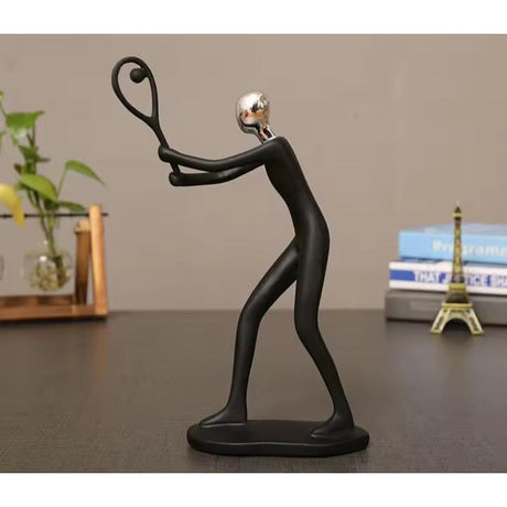 Resin Sports Sculpture Decor or Trophy – Handcrafted Decor for Football, Golf, Tennis & Cycling Enthusiasts