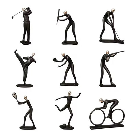 Resin Sports Sculpture Decor or Trophy – Handcrafted Decor for Football, Golf, Tennis & Cycling Enthusiasts