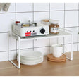 Retractable Cabinet Storage Rack – Under Shelf Spice Organizer (White & Black)