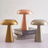 Retro Mushroom LED Night Light Rechargeable, Wireless & Portable Warm, Yellow, or Natural Light Lighting