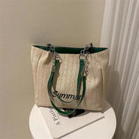 Retro Straw Woven Summer Tote Bag /Your Perfect Summer Companion Backpacks & Bags Shopper Bags