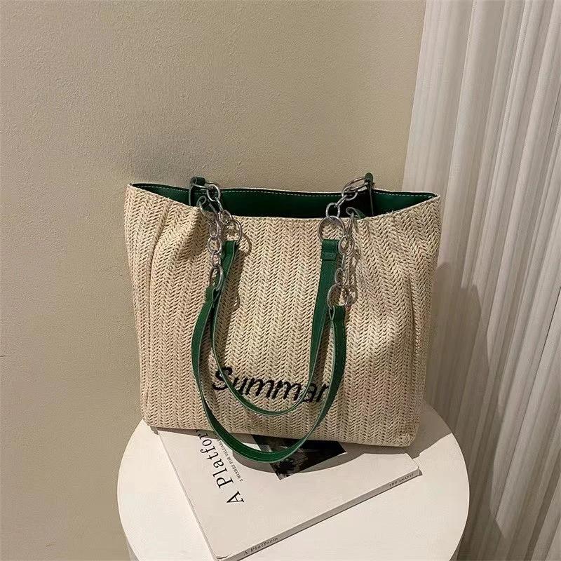 Retro Straw Woven Summer Tote Bag /Your Perfect Summer Companion Backpacks & Bags Shopper Bags