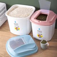 Rice Storage Bucket 10kg Capacity with Lid Available in Blue and Pink Food Storage Containers